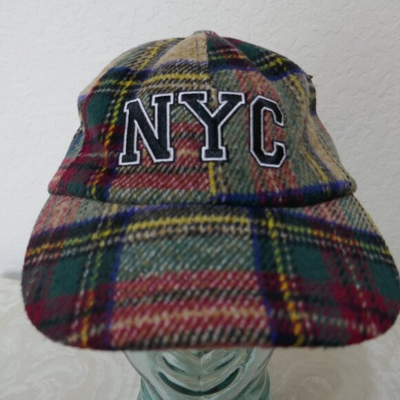 Steve Madden NYC Tartan Brushed Adjustable Baseball Hat Cap SMA 4172 Brick OS - Picture 2 of 16